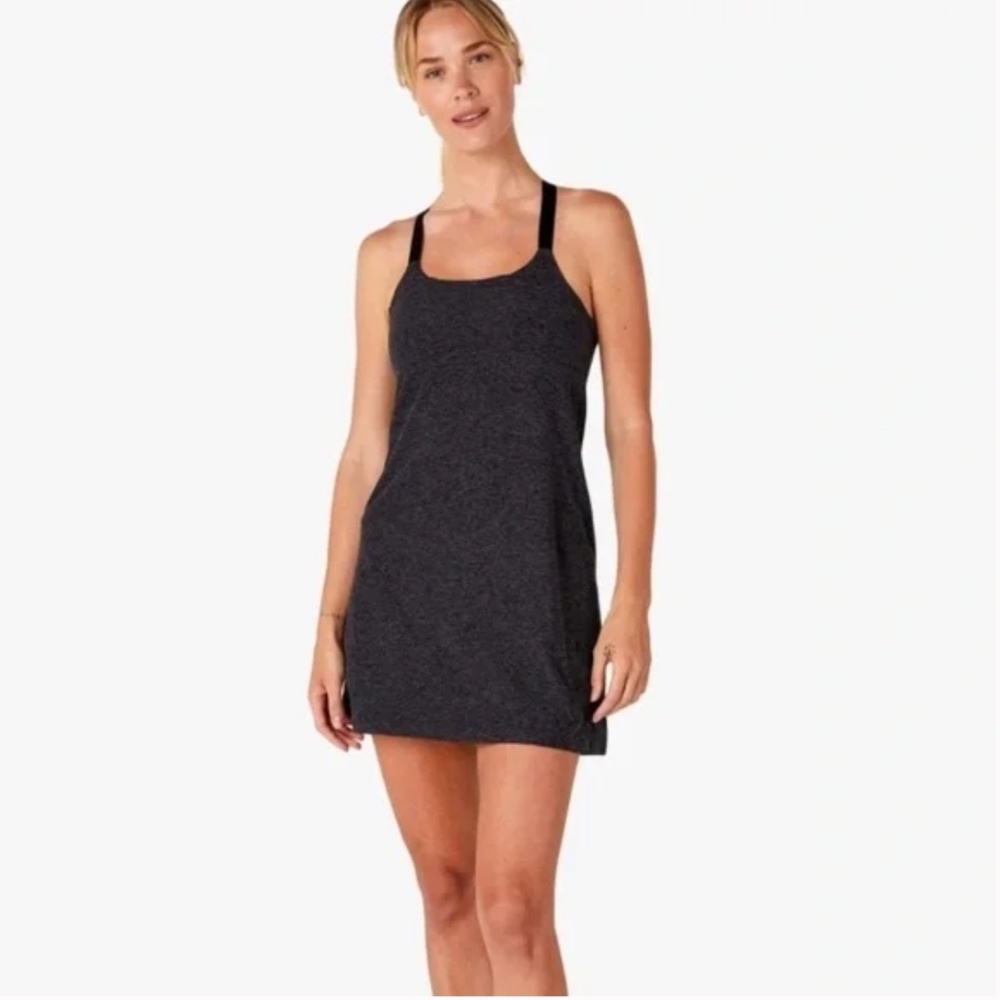 Beyond Yoga Spacedye Move It Dress Black Charcoal